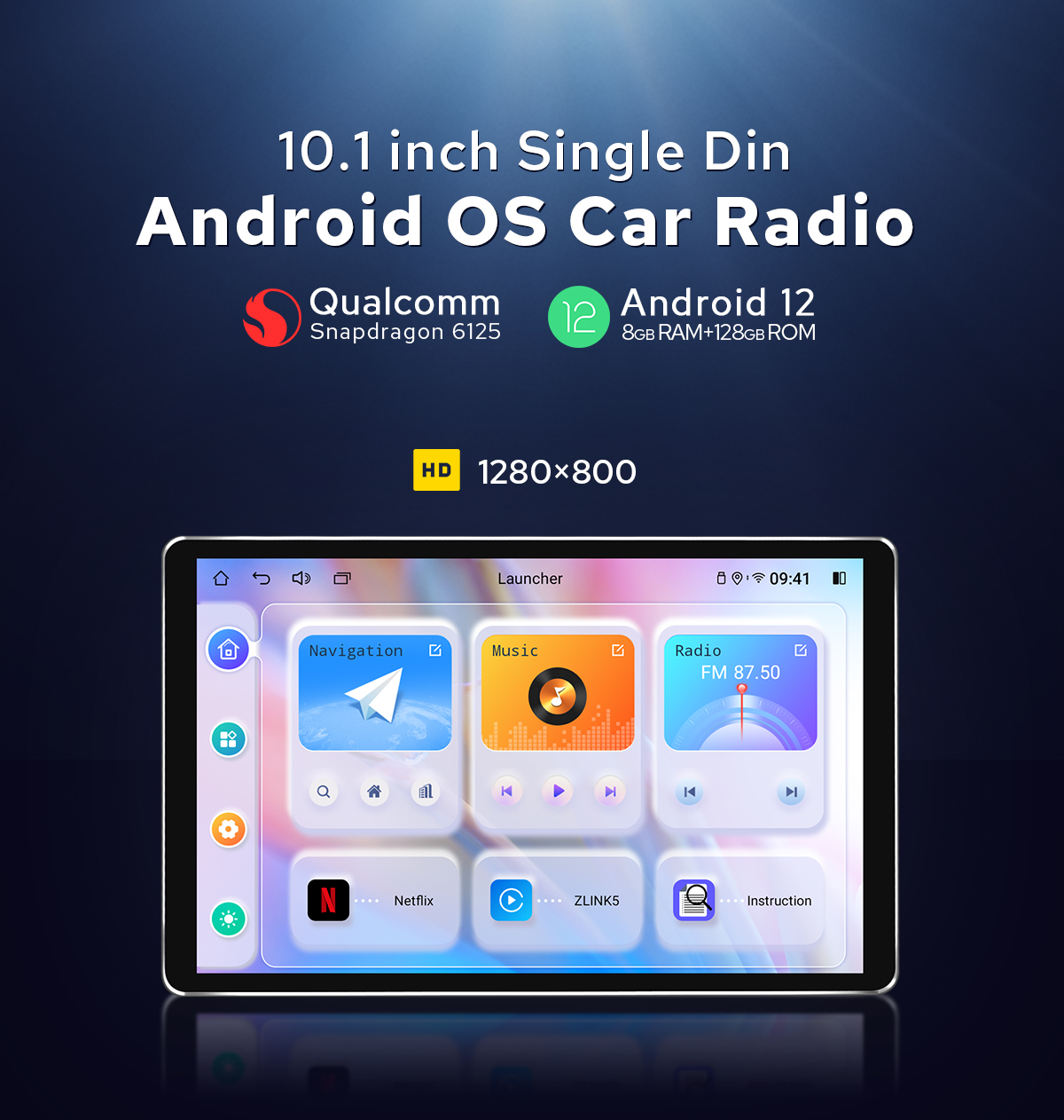 JOYING 10.1 Inch Qualcomm Snapdragon 6125 Car Radio